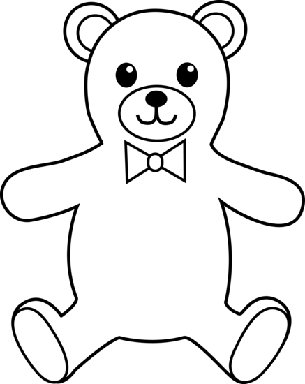 437x550 Line Drawing Teddy Bear