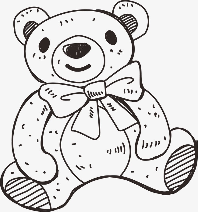 650x696 Bear, Cartoon, Sketch, Line Drawings Png And Vector For Free Download