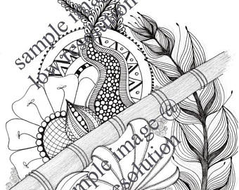 340x270 Floral Line Art Etsy