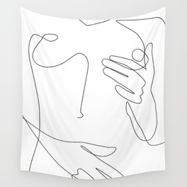 264x264 One Line Drawing Wall Tapestries Society6