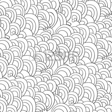 450x450 Pen Drawing Abstract Waves Illustration. Royalty Free Cliparts