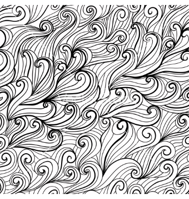 380x400 Seamless Abstract Hand Drawn Pattern Waves Vector By Markovka
