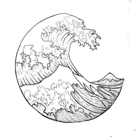 564x564 The Great Wave Circle Tattoos, Tattoo And Google