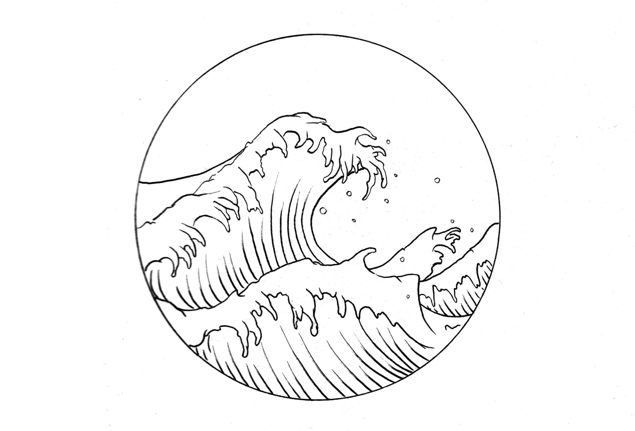 1280x869 Waves Drawing Tumblr