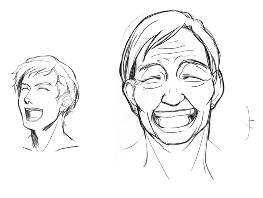 916x691 How To Draw A Laughing Face For Manga Or Anime