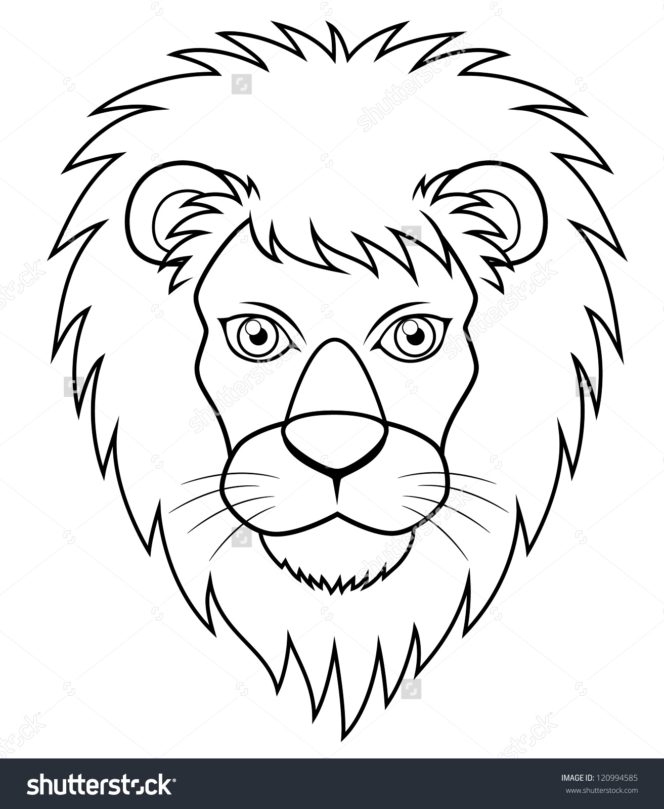 1313x1600 Simple Lion Face Drawing
