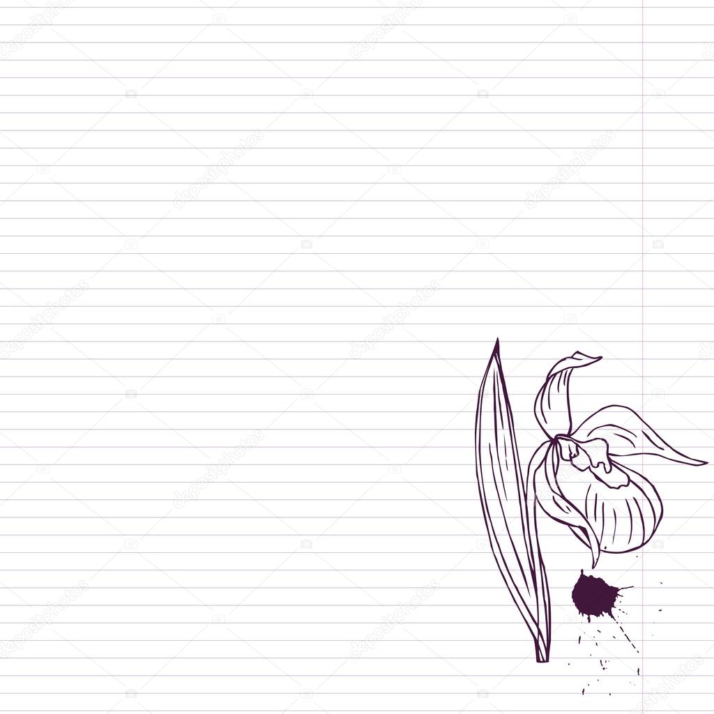 1024x1024 Ink Drawing Flower