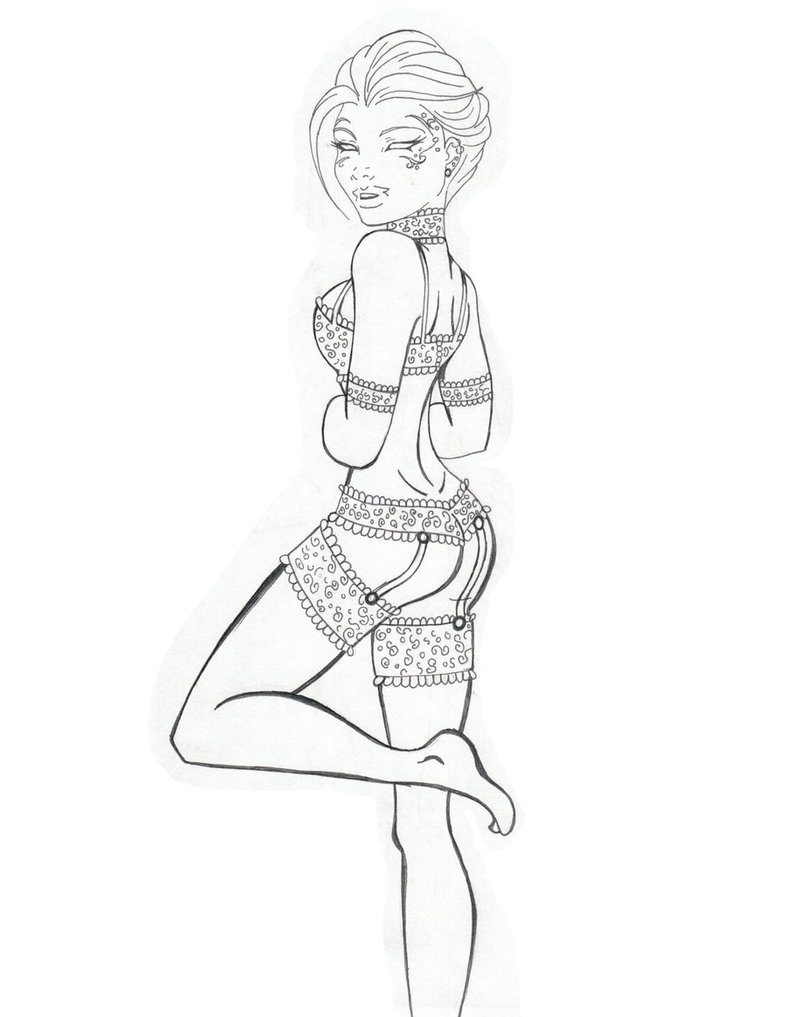 786x1017 Lingerie Pin Up Girl By Ojaa