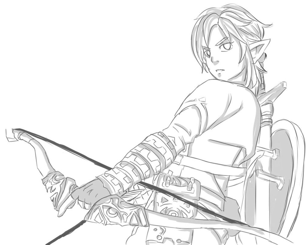 Link And Zelda Drawing at GetDrawings | Free download