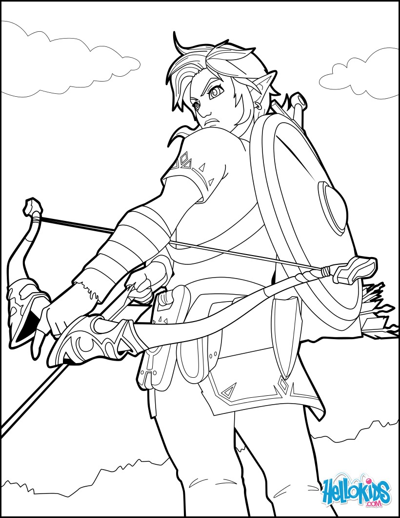 820x1060 Link From Legend Of Zelda Coloring Page Free Pages Cartoon General