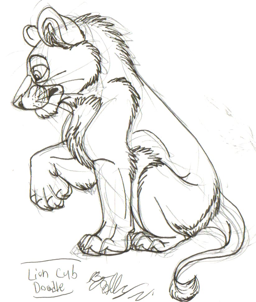 823x971 Lion Cub Doodle By Hawaiifan
