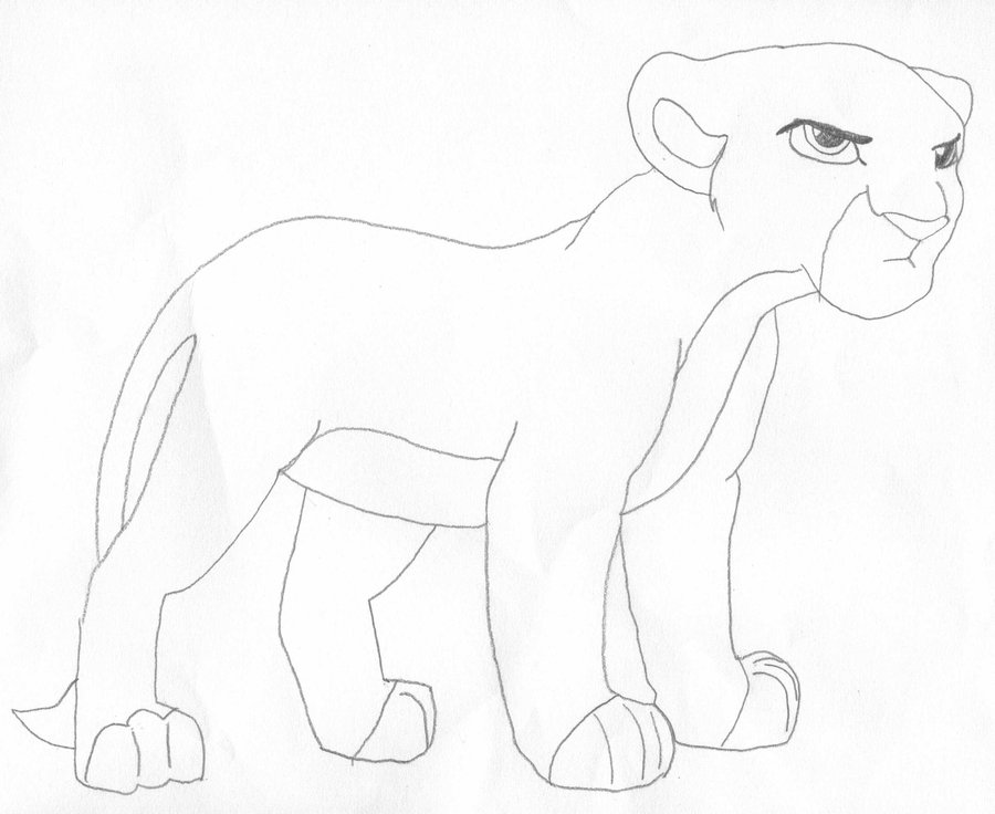 900x736 Lion King Grumpy Cub Line Art By Tsumefangirl