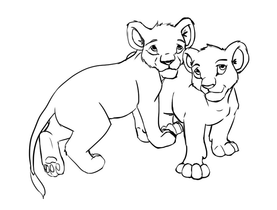 900x684 Two Cub Lion By Liliebia