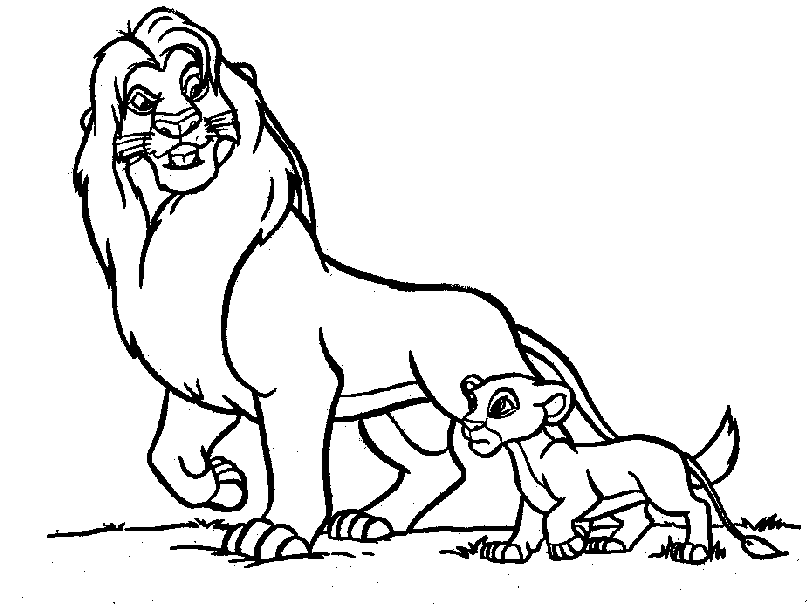 810x607 Lion Coloring Pages Free Printable Lion Coloring Pages