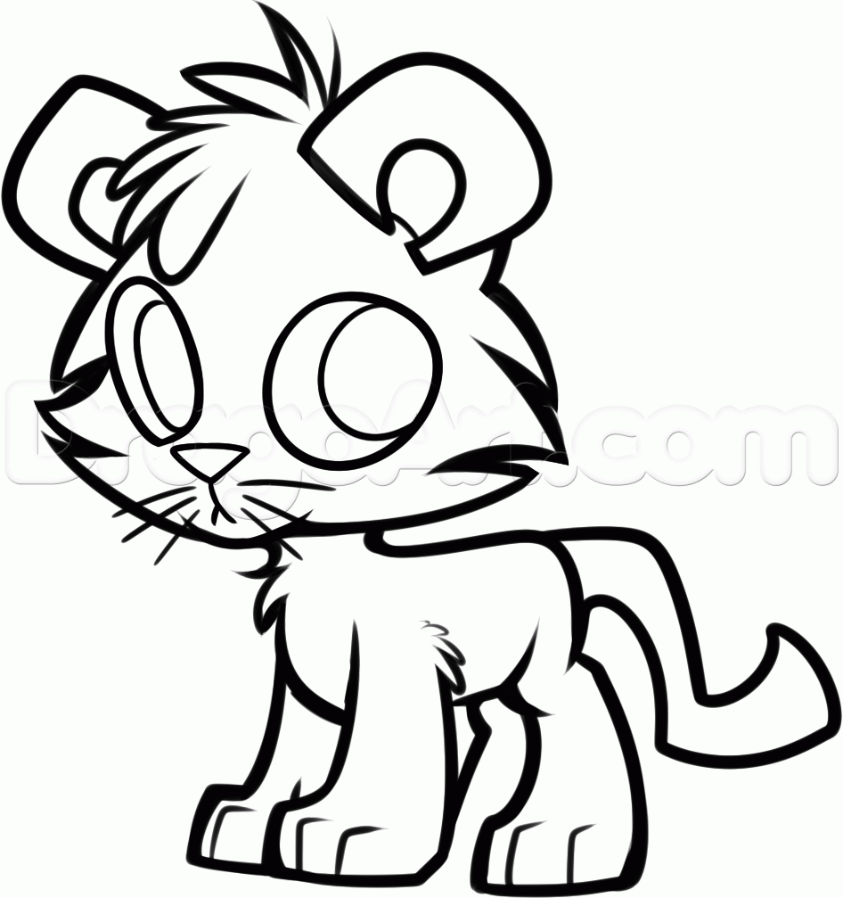 946x1007 To Draw A Baby Tiger Cub Step