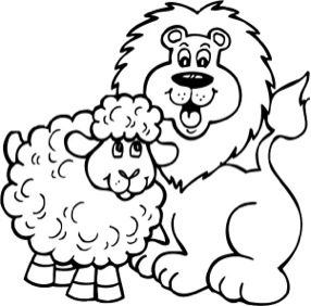 Lion And Lamb Drawing at GetDrawings | Free download