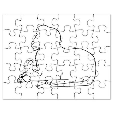 460x460 Lion And Lamb Puzzles, Lion And Lamb Jigsaw Puzzle Templates