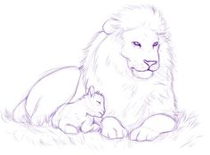 236x175 Lion And Lamb. Interesting. I Like The Style But I Don'T Think I'D