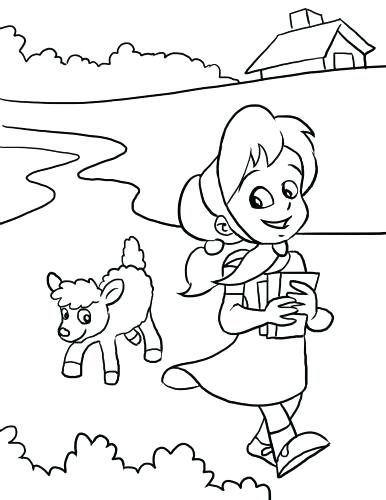 386x500 Lamb Coloring Pages