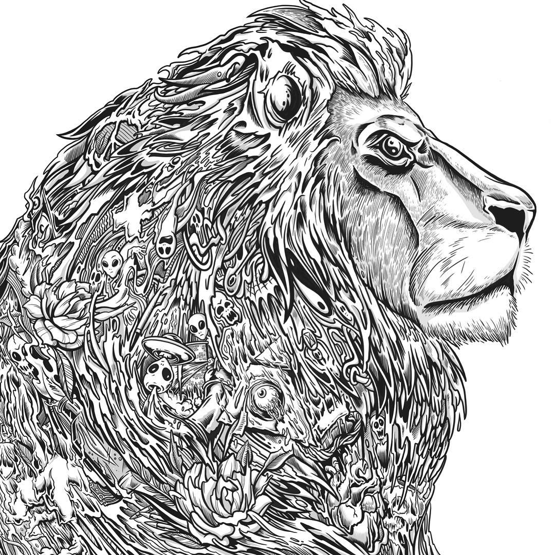 1080x1080 Drawing Design Lion Art On Instagram