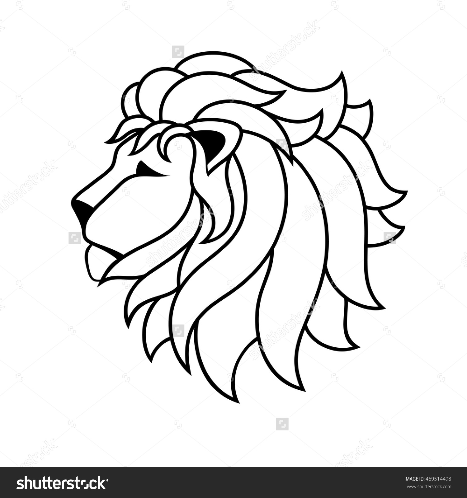 1500x1600 Lion Line Drawing Clipart