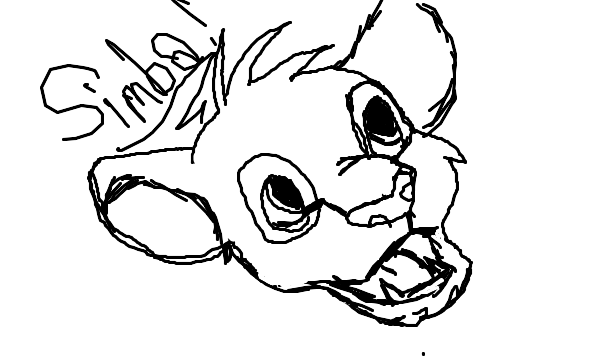 600x360 Simba From The Lion King Head Shot Sketch By Swiftshadow64