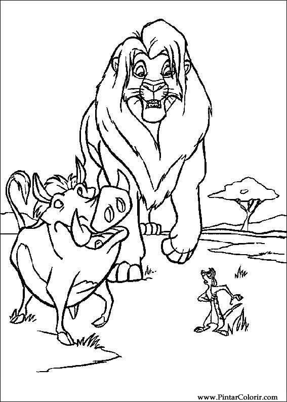 567x794 Drawings To Paint Amp Colour Lion King 3