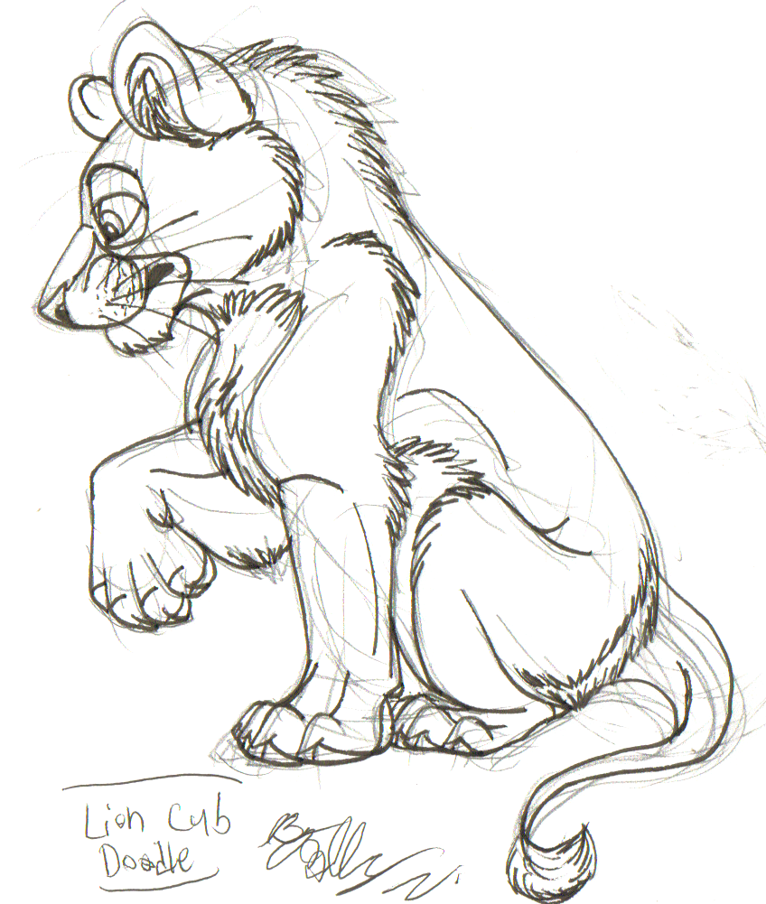 848x1001 Lion Cub Doodle By Hawaiifan