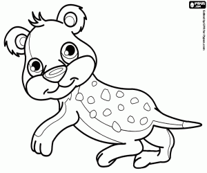 300x250 A Lion Cub Coloring Page Printable Game