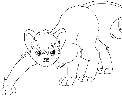 521x417 Tezuka Style Lion Cub Lineart By Rurounigemini83