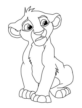 340x450 The Lion King Female Cub 2 Lineart By Saberkiara