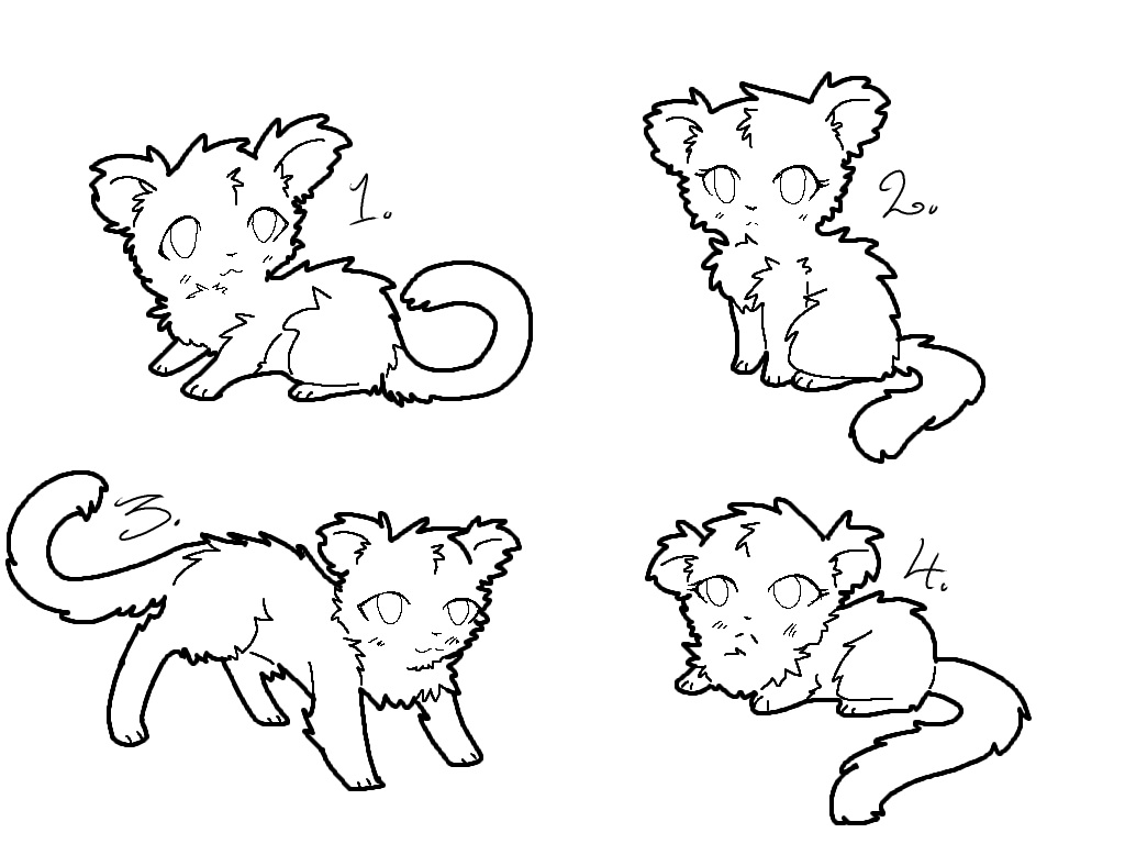 1024x768 Free Tigerlion Cub Adoptables Lineart By Warriorcatsluv4eva