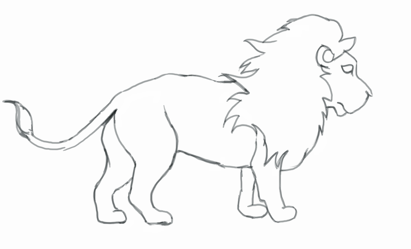 Lion Cub Drawing Easy at GetDrawings | Free download