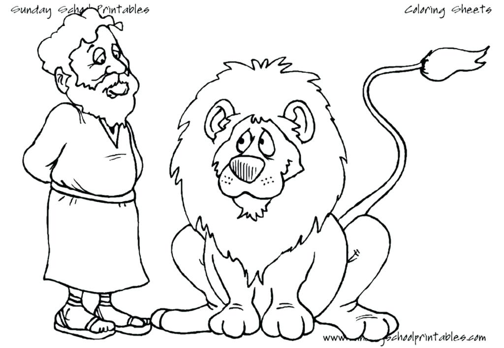 1024x707 Daniel And The Lions Den Coloring Pages Free And Has Fear After