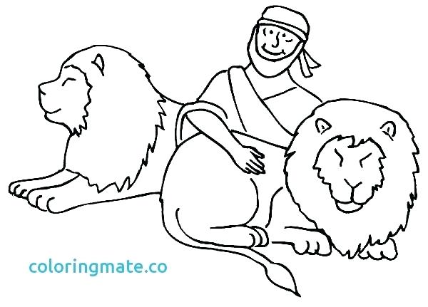 600x431 Daniel And The Lions Den Colouring Pages As Well As In The Lions