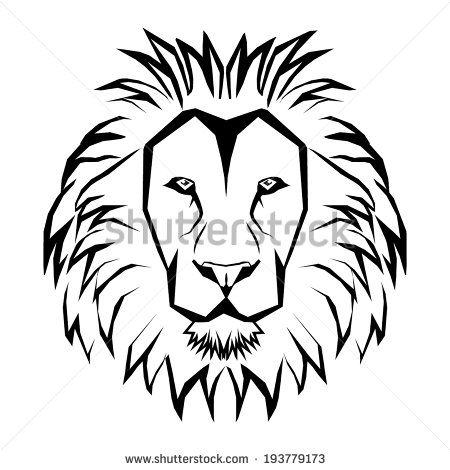 450x470 Gallery Lion Face Outline Drawing,