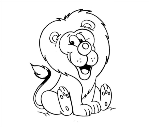 585x500 Lion Drawing Template Free Pdf Documents Download Free
