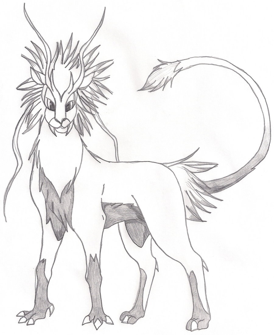 900x1099 Lion Drawing