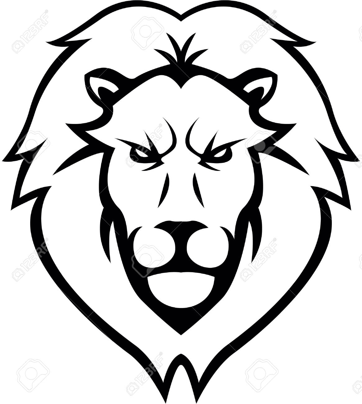1165x1300 Lion Face Outline Drawing How To Draw A Lion Face Easy