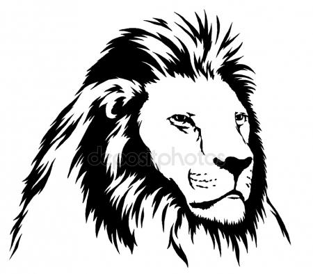 450x394 Black And White Monochrome Painting With Water And Ink Draw Lion