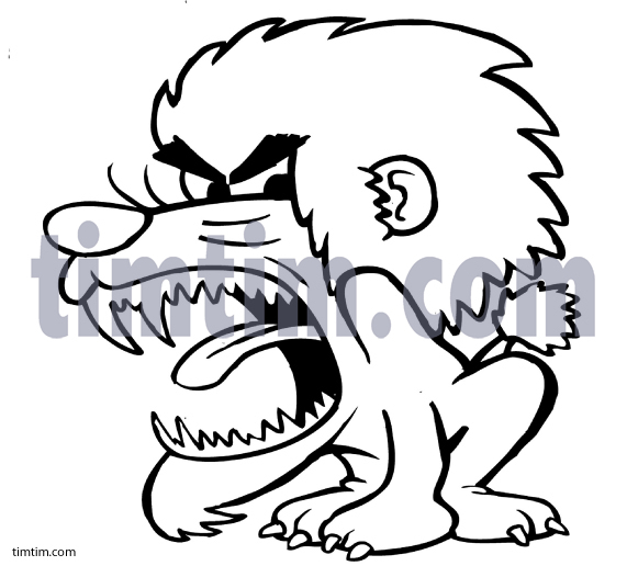 571x516 Free Drawing Of A Angry Lion Bw From The Category Wild Animals