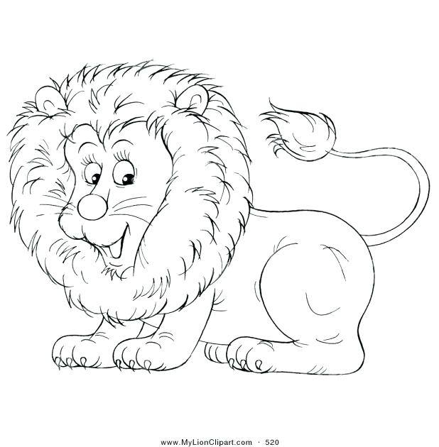 618x630 Mountain Lion Coloring Pages Cartoon Of Lion Coloring Page