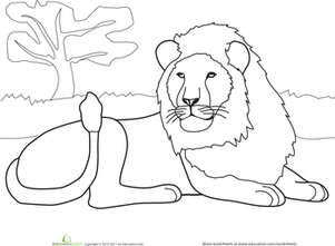 301x221 Leaf Lion Craft Activity