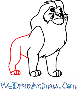 300x350 How To Draw Mufasa From The Lion King
