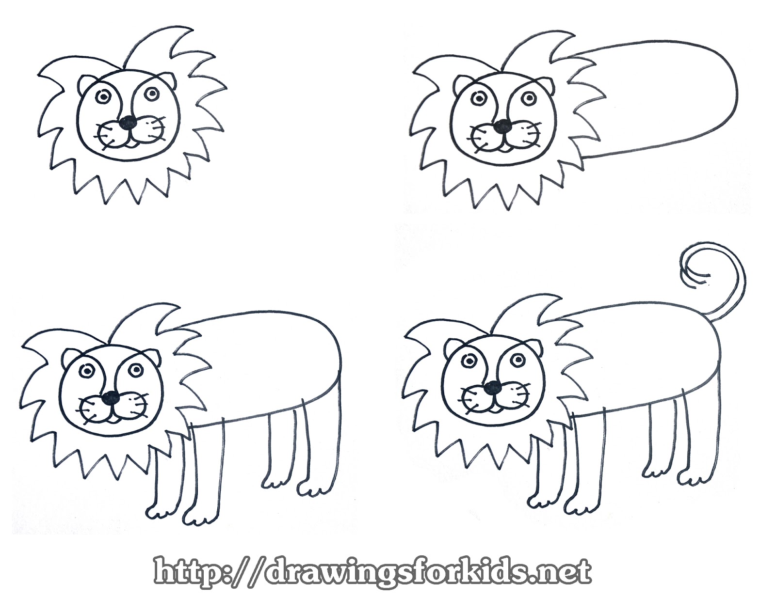 1600x1234 How To Draw A Lion For Kids