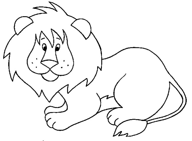 650x477 Lion Outline Drawing Lion Face Outline Drawing