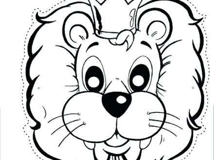 440x330 Lion Face Coloring Page Synthesis.site