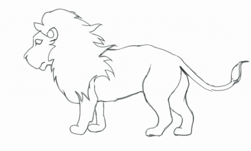 1024x619 Easy Drawing Of Lion