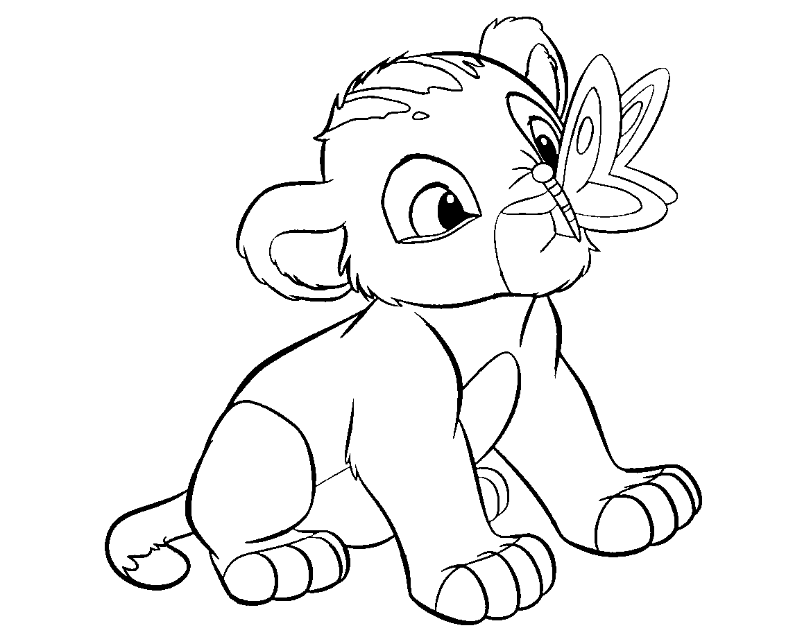 1169x906 Disney Cartoon The Lion King For Kid Coloring Drawing Free