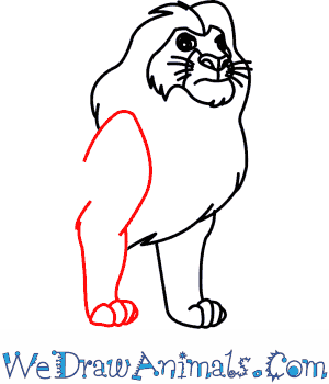 300x350 How To Draw Mufasa From The Lion King